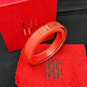 CH Carolina Herrera Red Bangle Bracelet